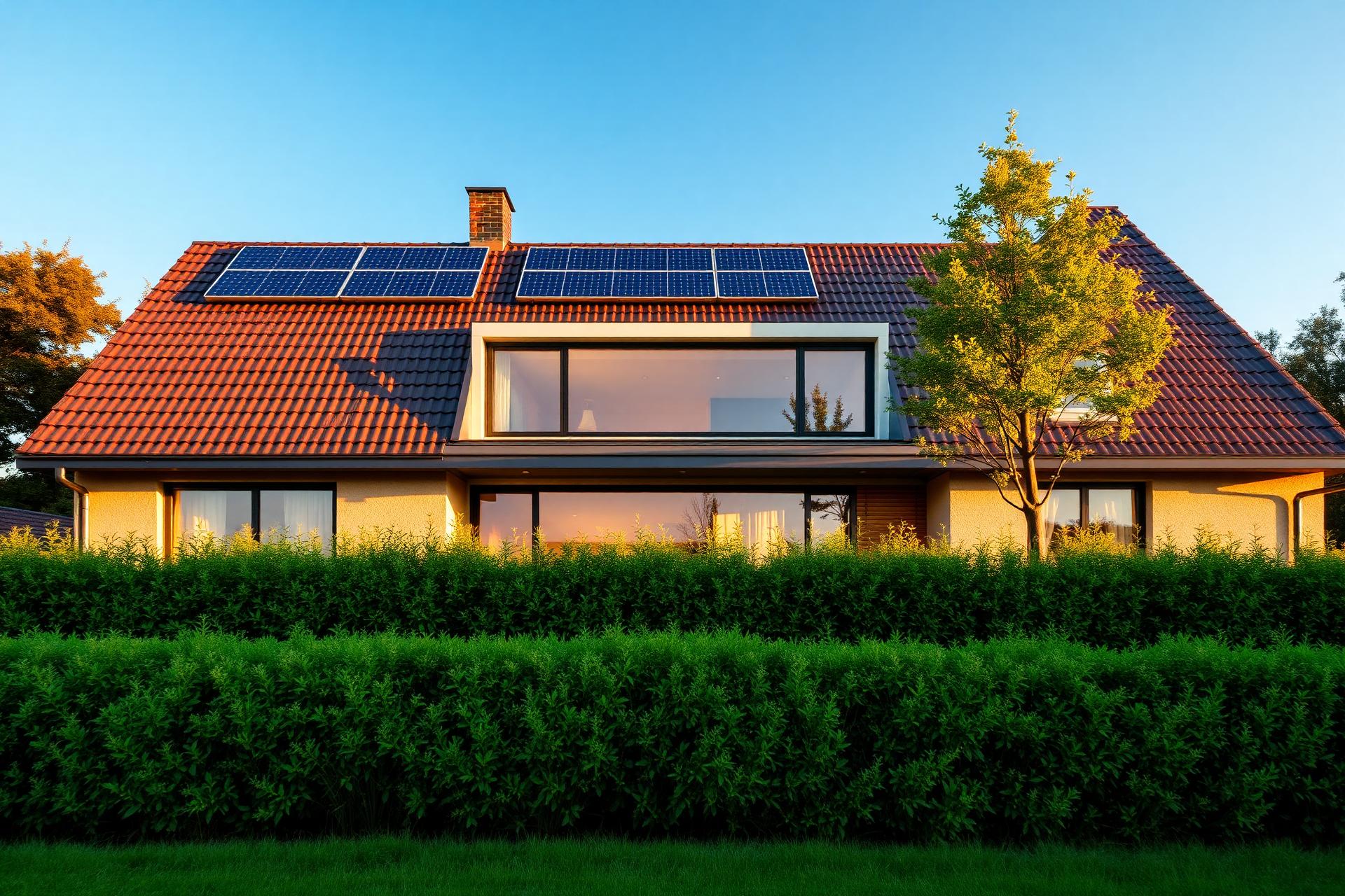 Moderne woning met zonnepanelen in Limburg